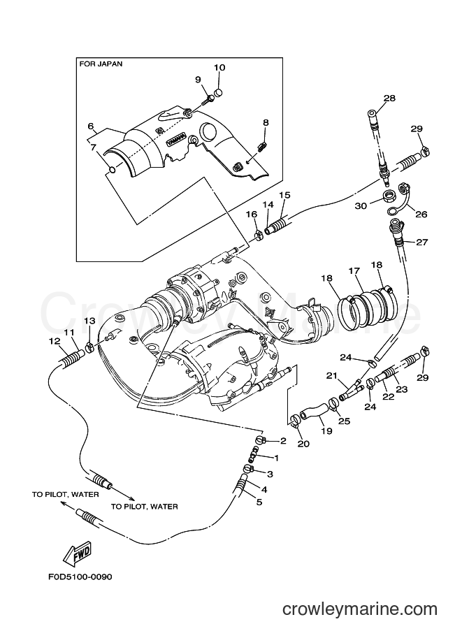 Yamaha Motors ENG FOR XA1200 (67BA) [02A] - EXHAUST 2
