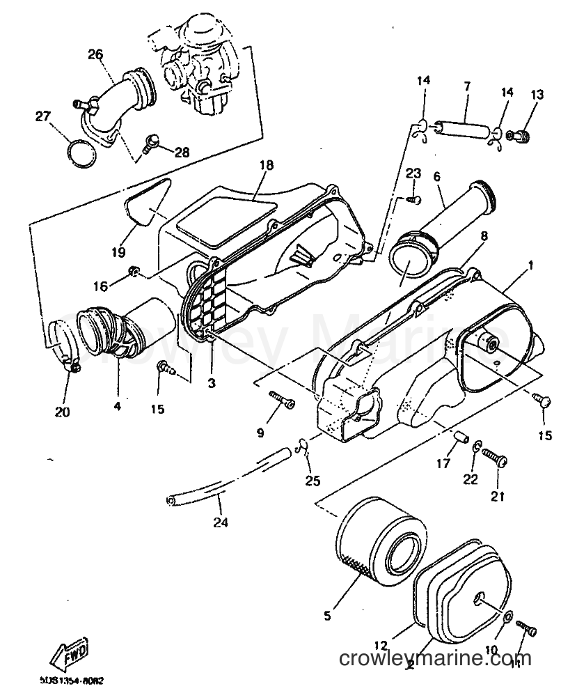 1999 Scooter YP125E - YP125E (5DS8) [010] - INTAKE