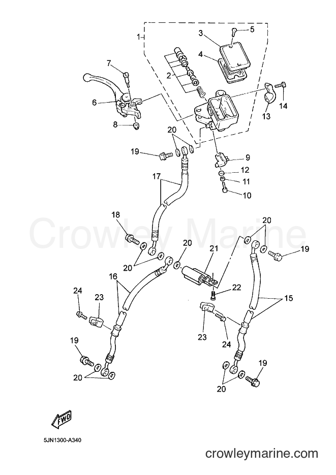 2004 Street Bike BT1100 - BT1100 (5JN3) [030] - FRONT MASTER CYLINDER