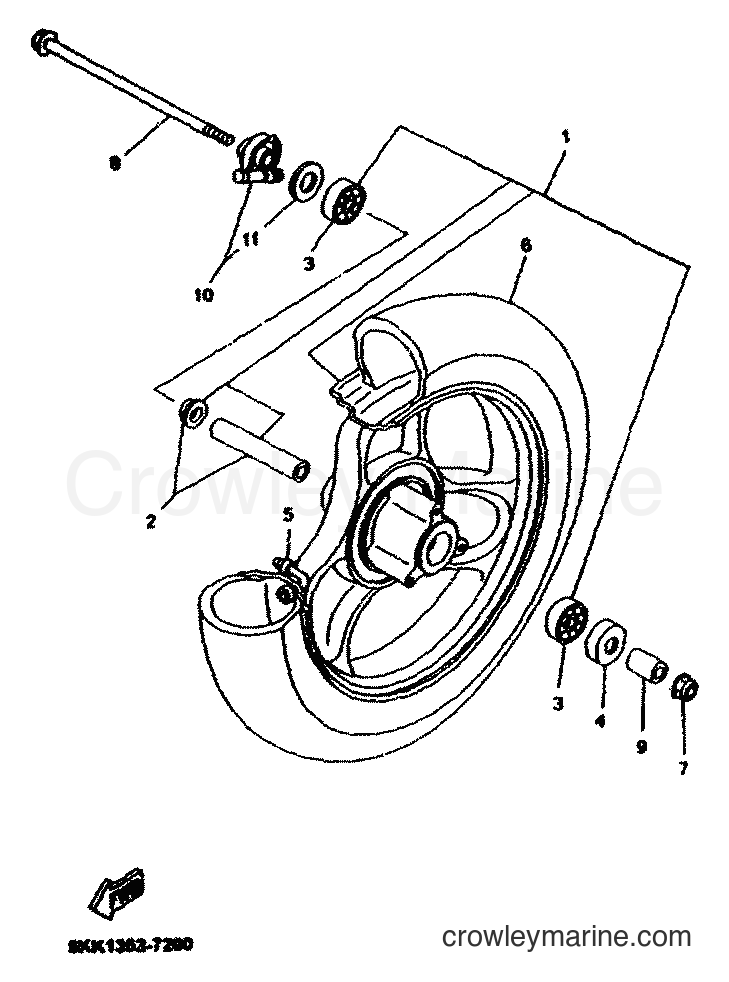 Yamaha Motors YN100 (5KKE) [010] - FRONT WHEEL