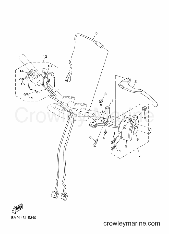 2017 Street Bike LTV125 - LTV125 (BM91) [010] - HANDLE SWITCH & LEVER