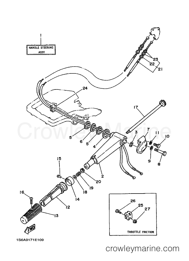 Yamaha Motors 20C (6A90) [010] - STEERING