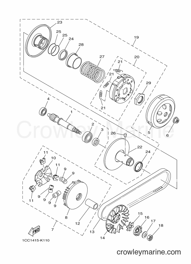 Yamaha Motors XC100E (1RS1) [010] - CLUTCH