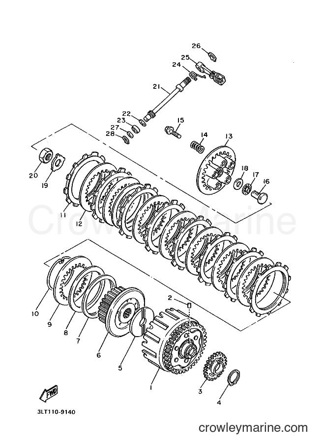 Yamaha Motors YX600 (3LT7) [010] - CLUTCH