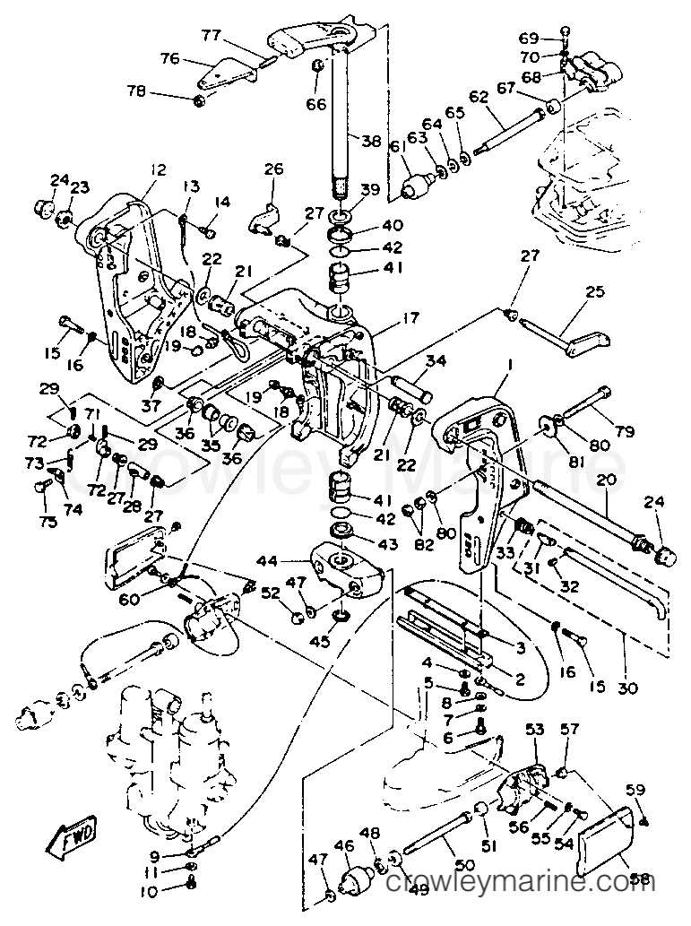 Yamaha Motors 90TJRR - BRACKET 1