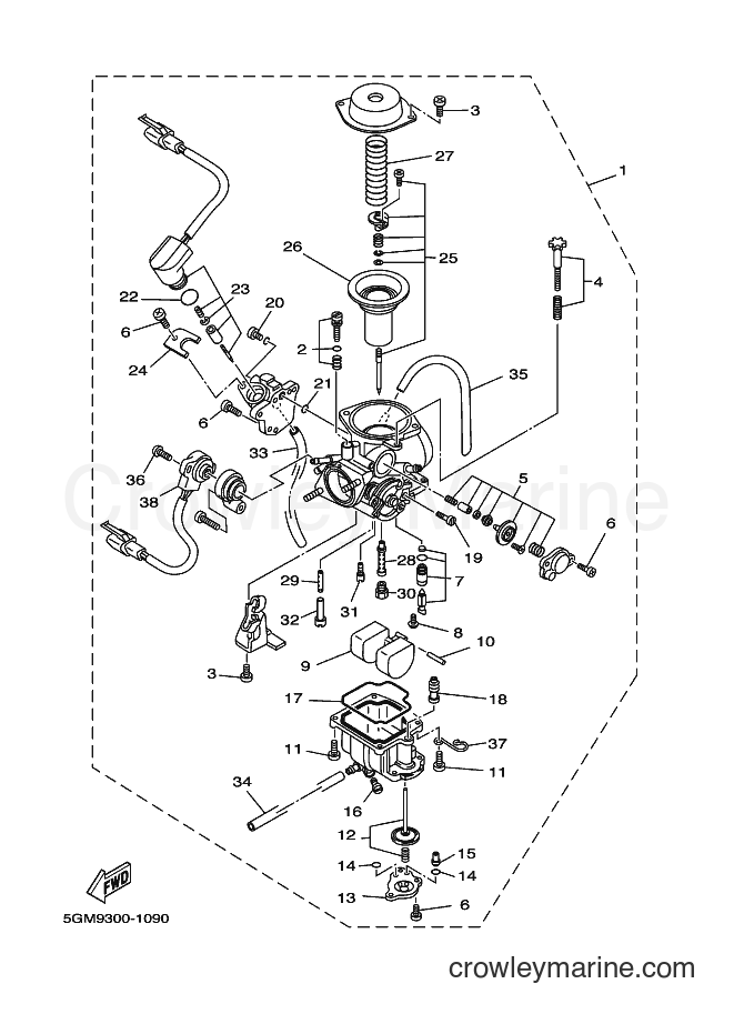 2001 Scooter YP250A - YP250A (5GM5) [080] - CARBURETOR