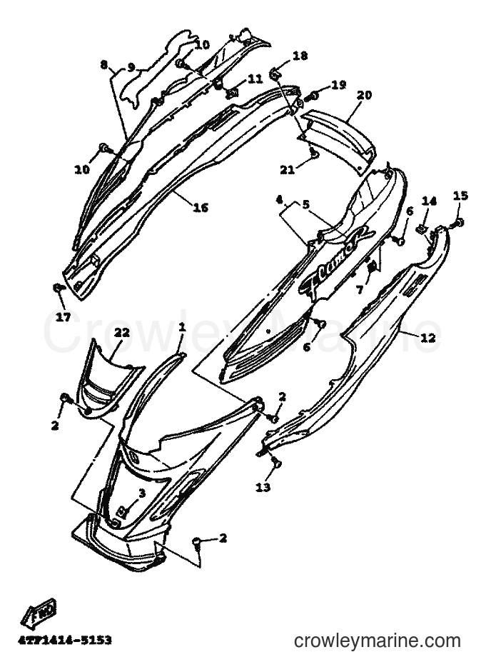 1999 Scooter XC125TR - XC125TR (4THF) [010] - SIDE COVER