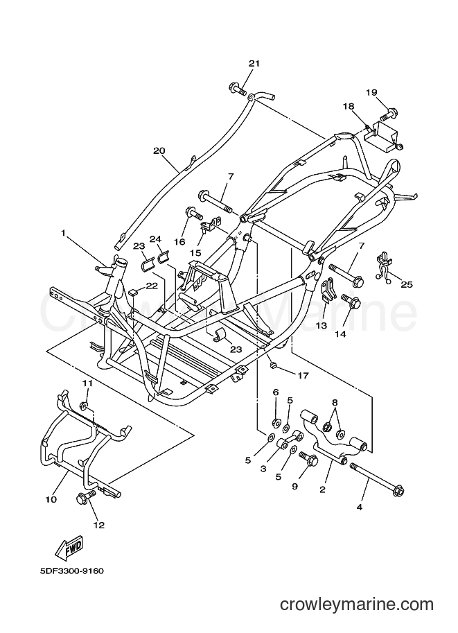 Yamaha Motors YP250D (5DF5) [080] - FRAME