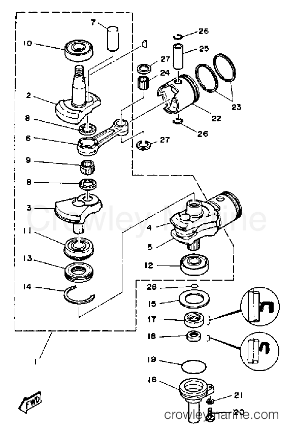 Yamaha Motors C30ELRQ - CRANK PISTON