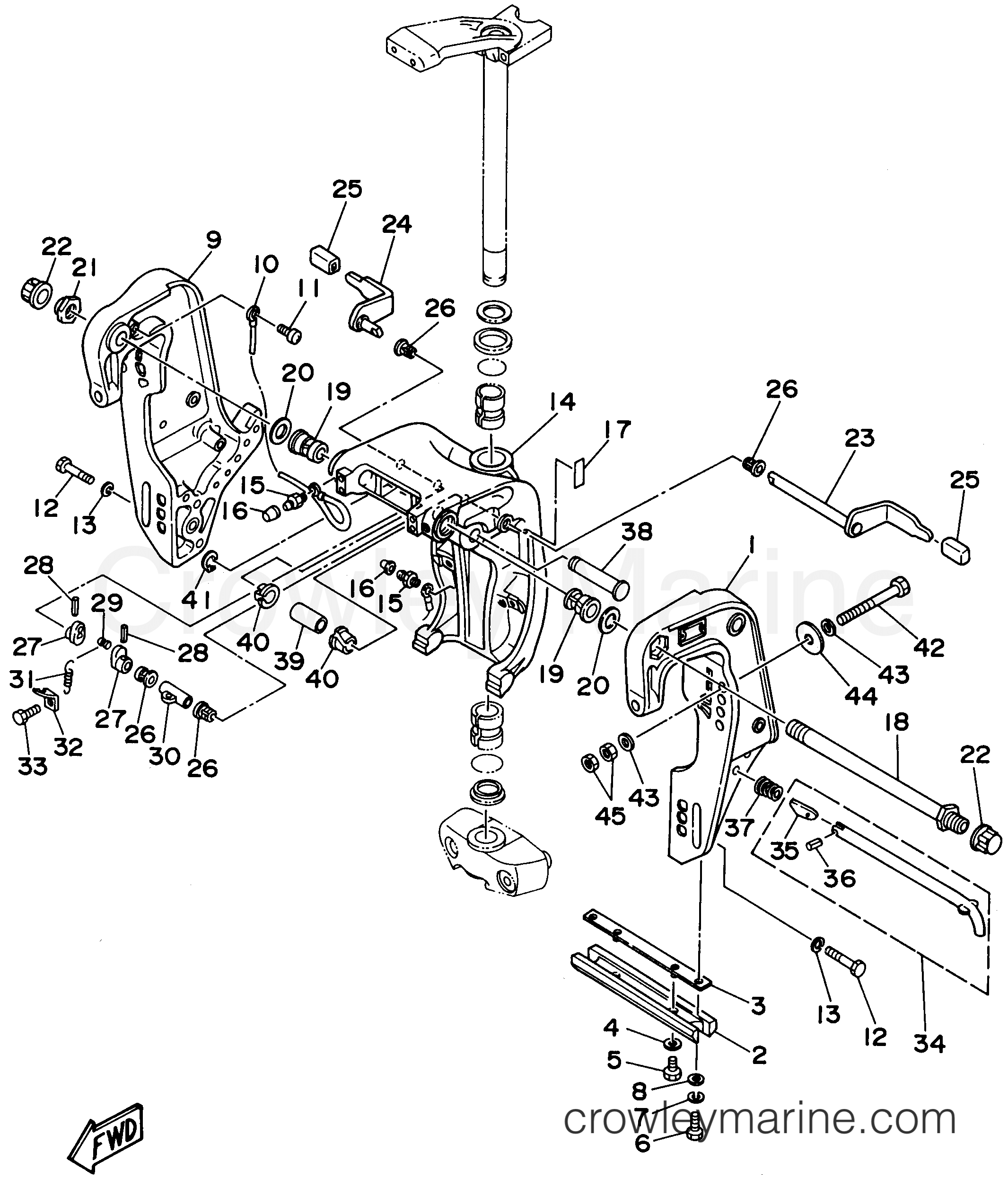 Yamaha Motors E75MLHT - BRACKET 1