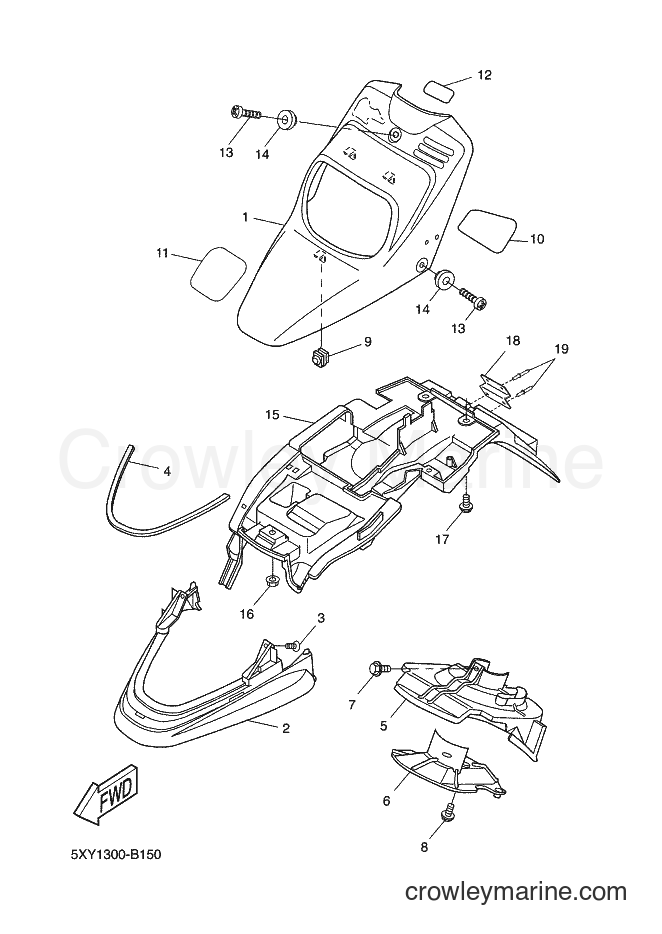 2003 Scooter CW50L - CW50L (5YA1) [040] - FRONT FENDER