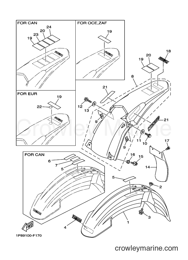 2007 Dirt Bike YZ250 - YZ250 (1P8A) [010] - FENDER