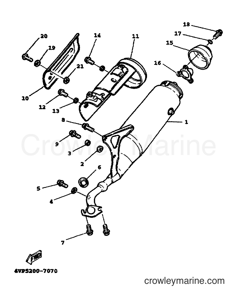 2000 Scooter YW100T - YW100T (5JY2) [010] - EXHAUST