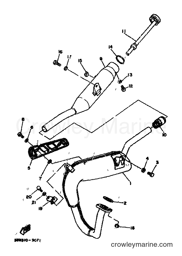 1983 Scooter DT80MX - DT80MX (36N) [999] - EXHAUST