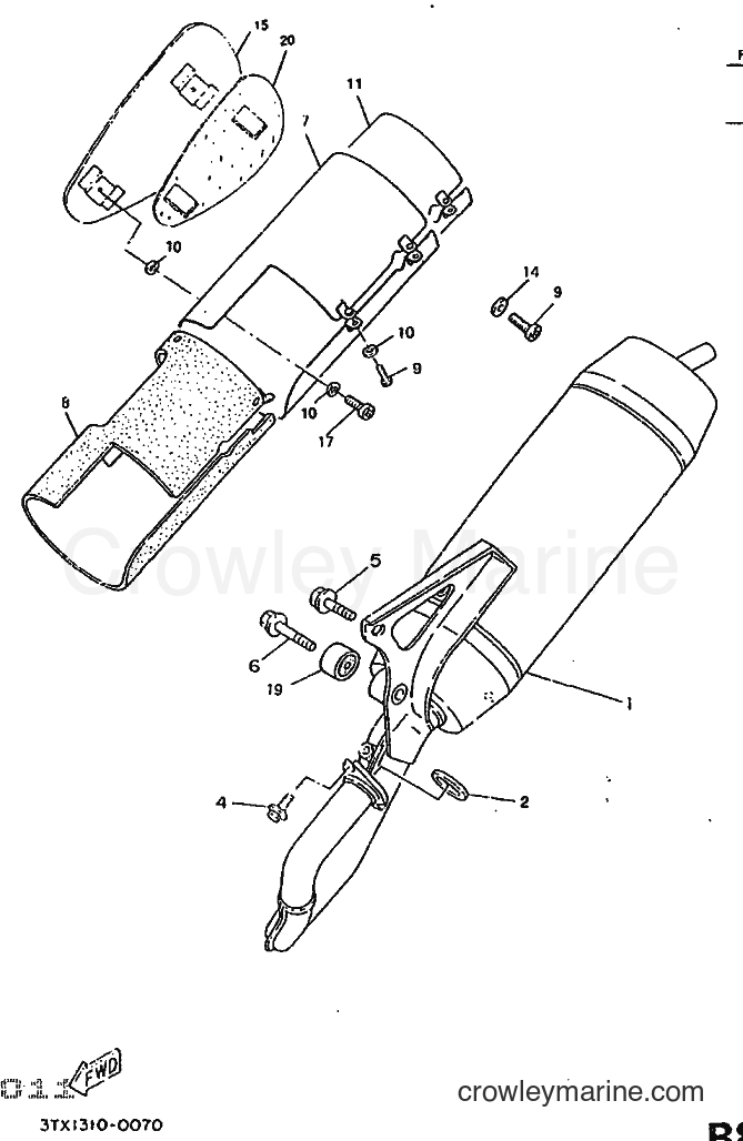 1998 Scooter CW50RSP - CW50RSP (5DX1) [010] - EXHAUST