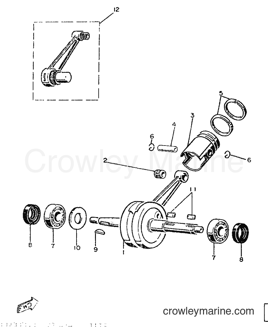 1986 Scooter ME50 - ME50 (1TM) [999] - CRANKSHAFT & PISTON