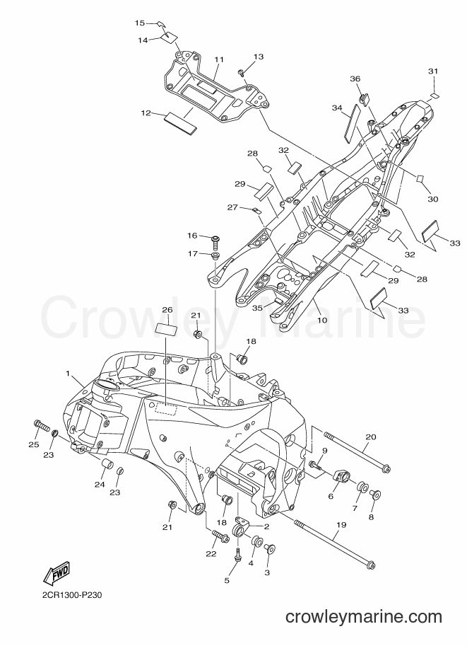 2016 Sport Bike YZF-R1 - YZF-R1 (2CRD) [010] - FRAME