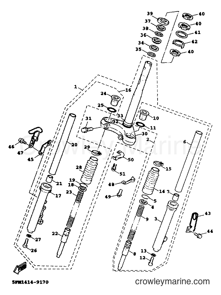 Yamaha Motors XC125A (5MJ9) [010] - FRONT FORK