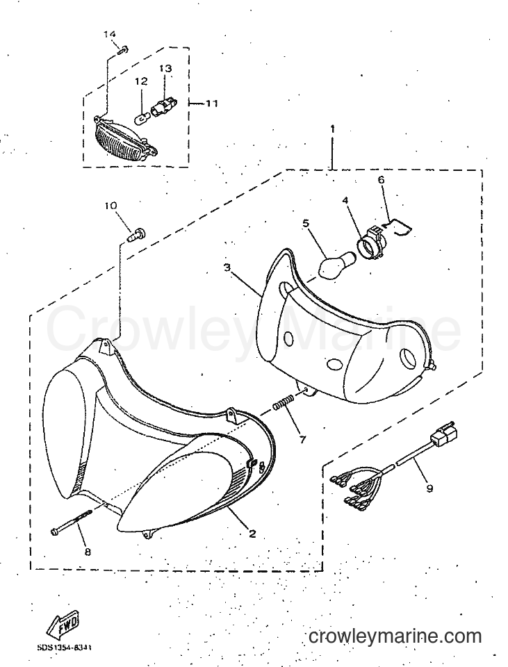 1998 Scooter YP125E - YP125E (5DS8) [010] - HEADLIGHT
