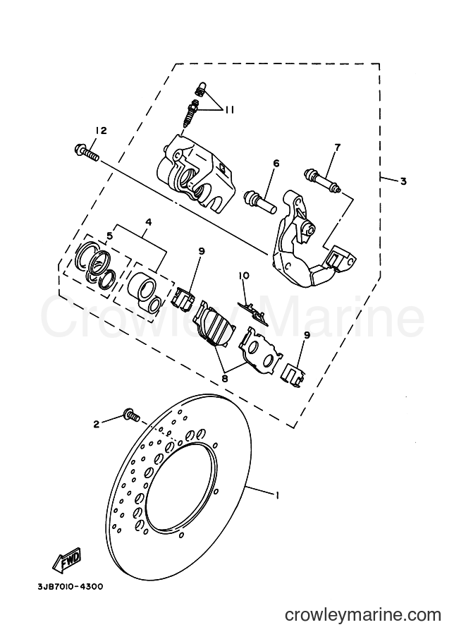 Yamaha Motors XVS650 (4VR3) [060] - FRONT BRAKE CALIPER