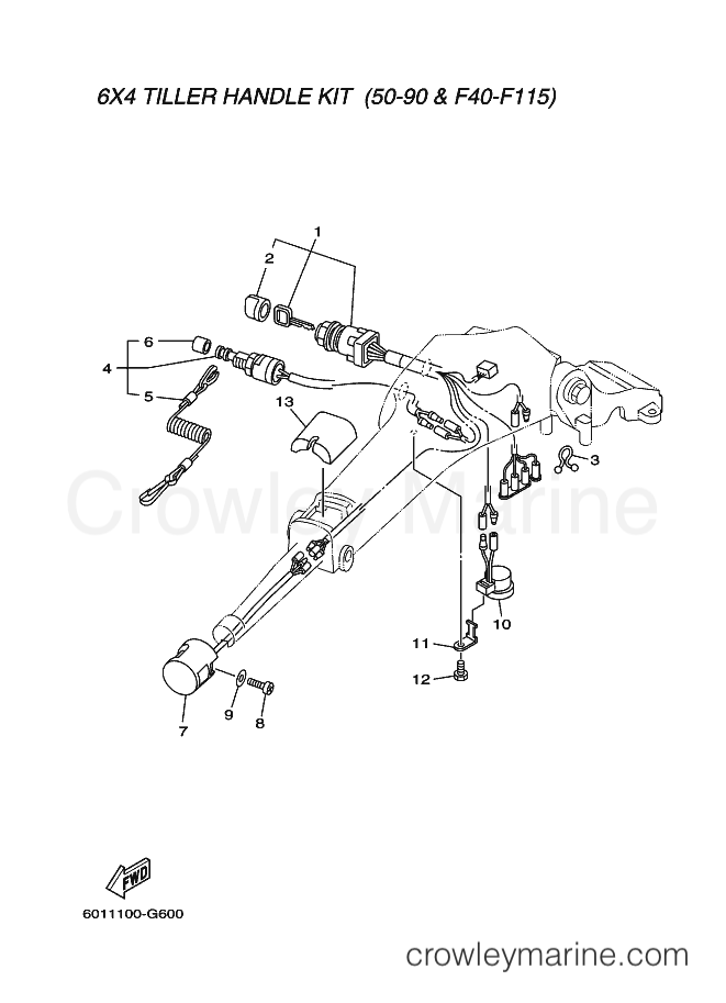 Yamaha Motors RIGGING STEERING (601S) [999] - BASE HANDLE ELECTRICAL