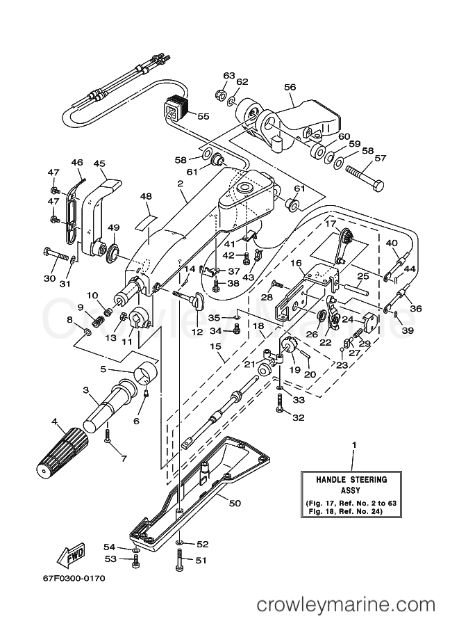 Yamaha Motors F80A (67G0) [100] - STEERING