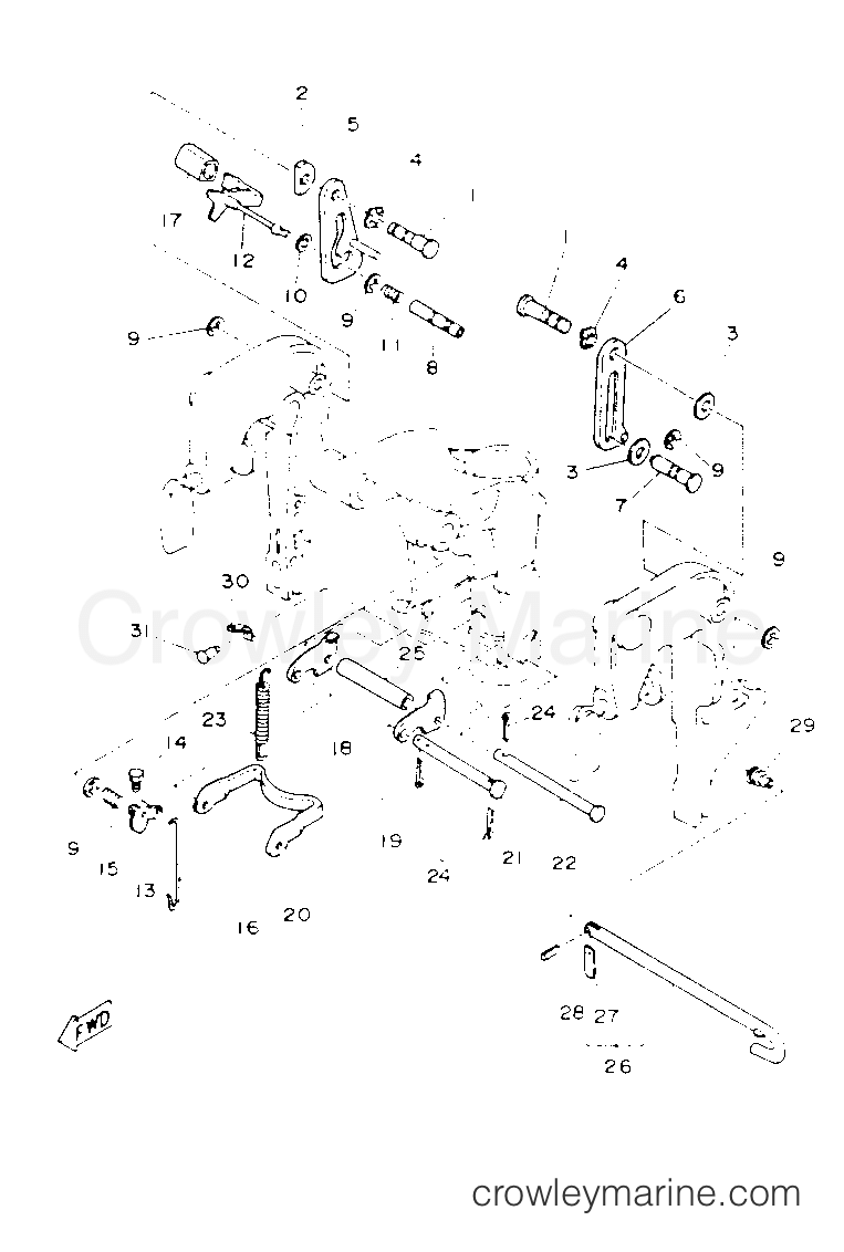 Yamaha Motors C40ELRP - BRACKET 2
