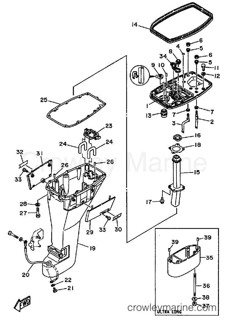 Yamaha Motors T9.9ELH (6G8) [090] - UPPER CASING