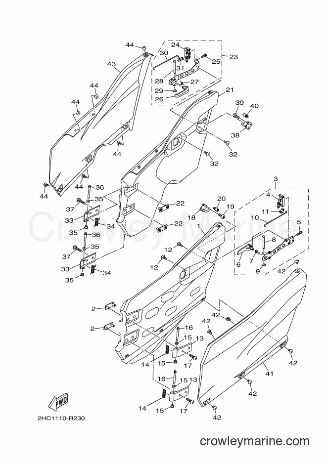 2017 ATV YXZ1000ES - YXZ1000ES (2HCF) [010] - SIDE COVER 3