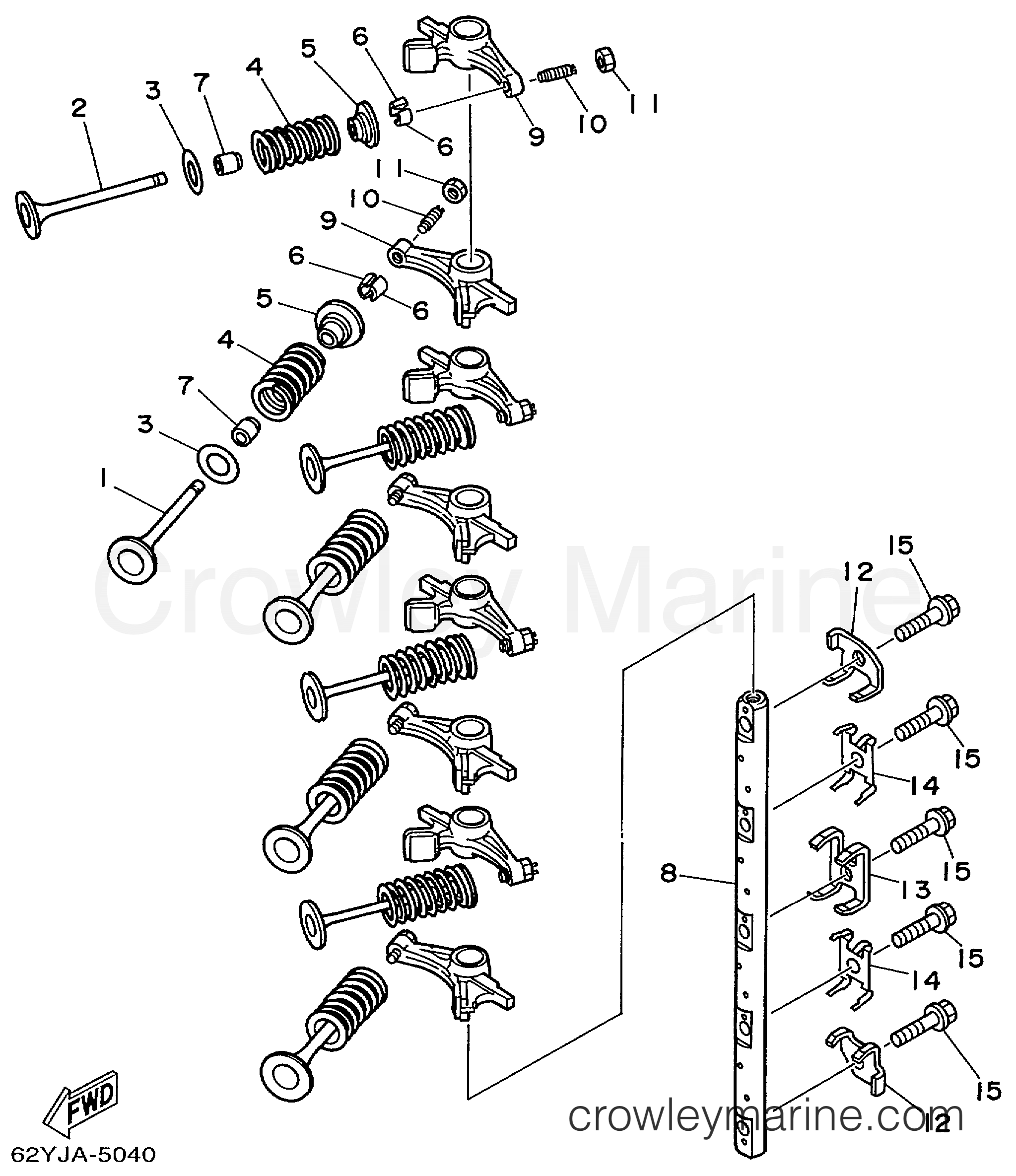 Yamaha Motors F40TLRX - VALVE