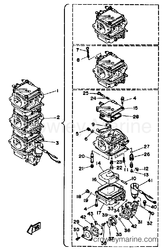 Yamaha Motors 40ELF - CARBURETOR
