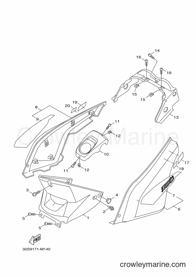 2013 Scooter YW125 - YW125 (32S9) [010] - SIDE COVER
