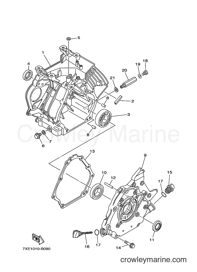 2010 Snowblower YS1070T - YS1070T (7XE4) [010] - CRANKCASE
