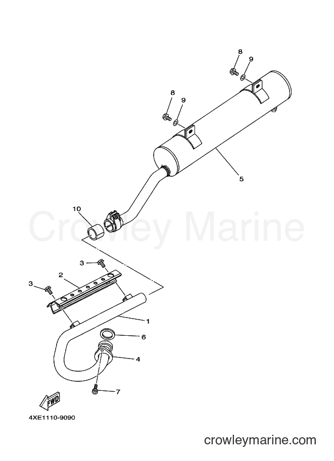 2000 ATV YFM250 - YFM250 (4XE7) [010] - EXHAUST