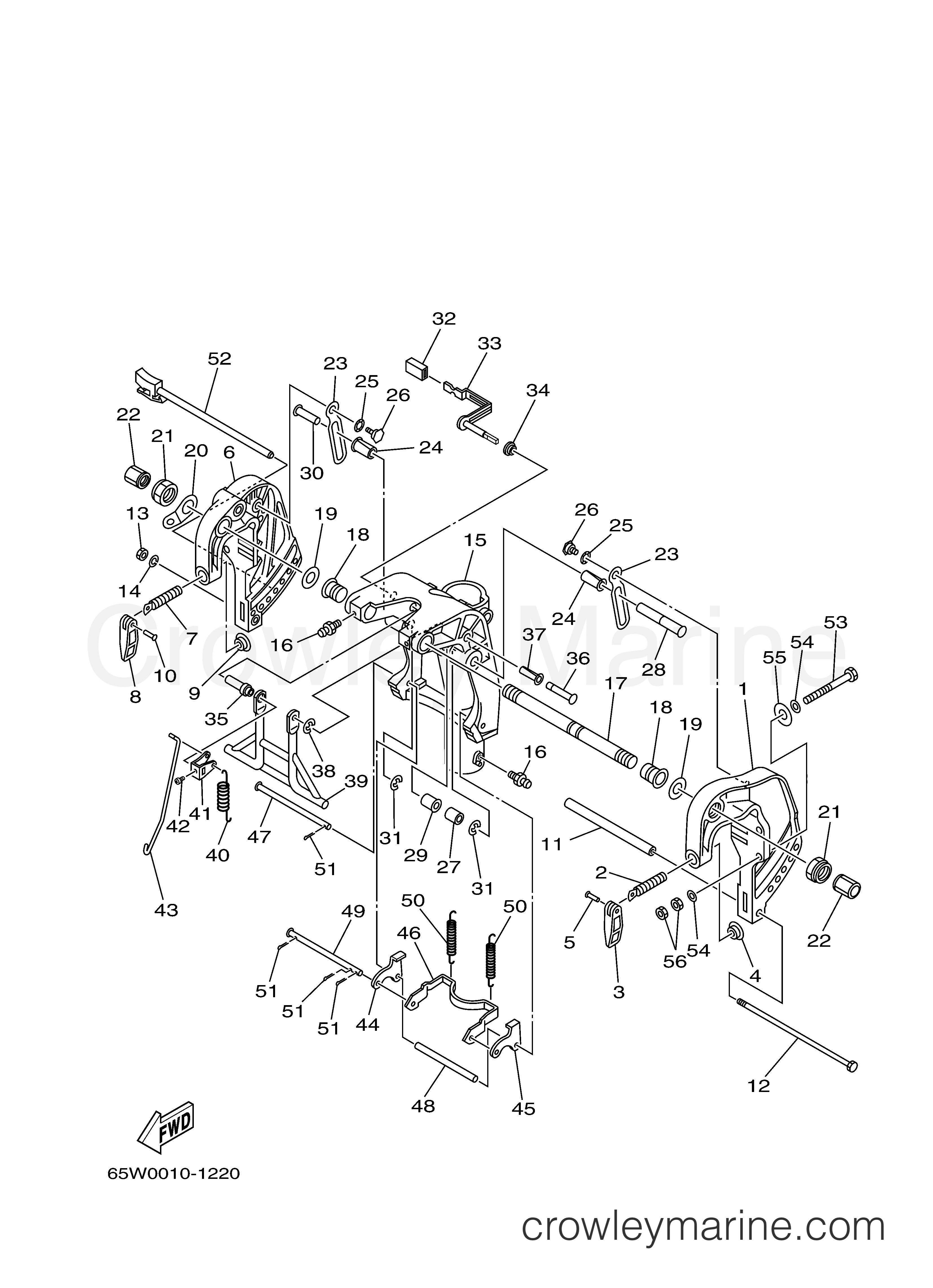 Yamaha Motors F25MLHC - BRACKET 1