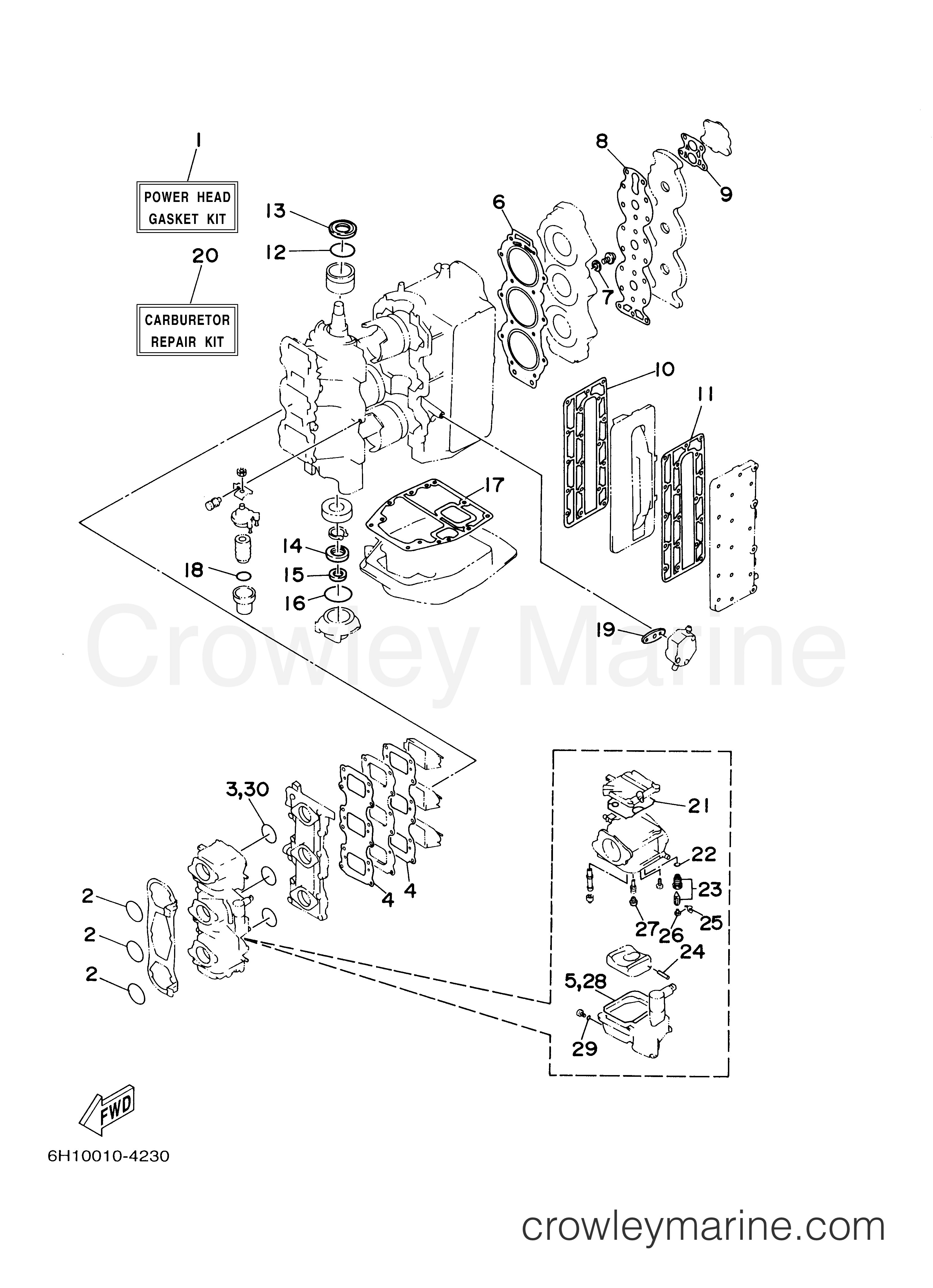 Yamaha Motors 90TLRB - REPAIR KIT 1