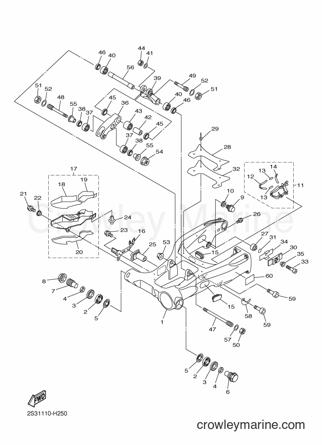 Yamaha Motors VMX17 (2CEF) [010] - REAR ARM