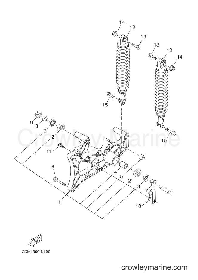 2016 Scooter YP125R - YP125R (2DME) [030] - REAR ARM & SUSPENSION
