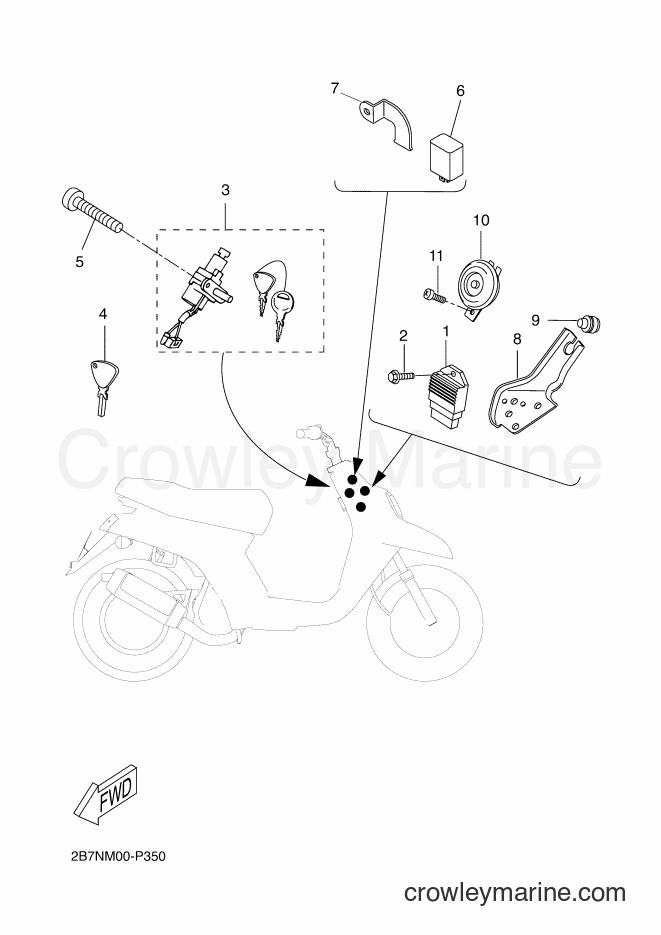 2016 Scooter CW50N - CW50N (2B7P) [030] - ELECTRICAL 1