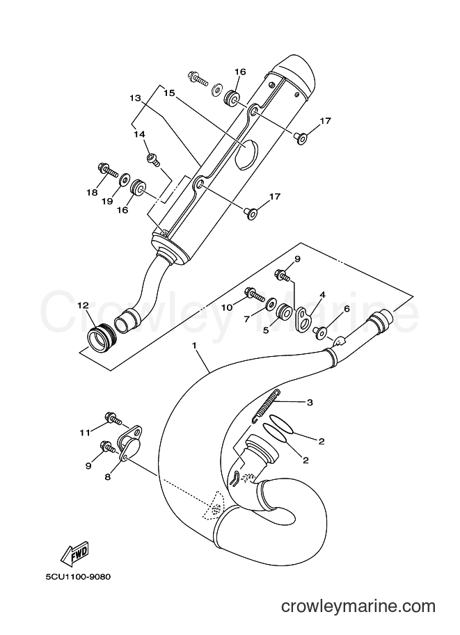 1999 Dirt Bike YZ250 - YZ250 (5CU2) [030] - EXHAUST