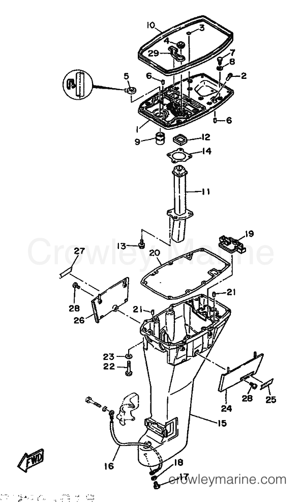 Yamaha Motors F8BE (6J7) [999] - UPPER CASING