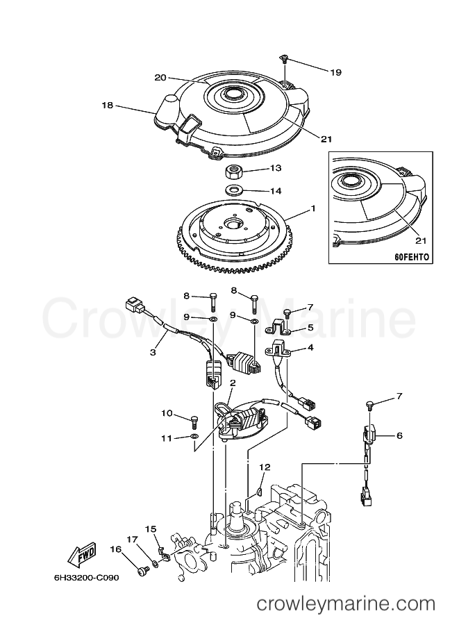 Yamaha Motors 60FEDS (6H2B) [020] - GENERATOR