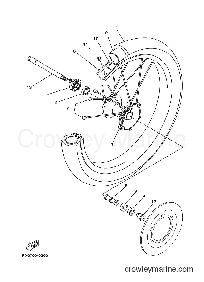2003 Dirt Bike TT250R - TT250R (4PX9) [010] - FRONT WHEEL