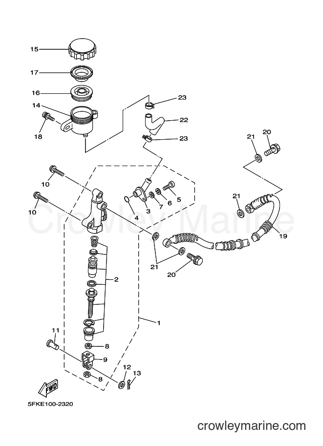 2002 ATV YFZ350 - YFZ350 (5FKF) [010] - REAR MASTER CYLINDER