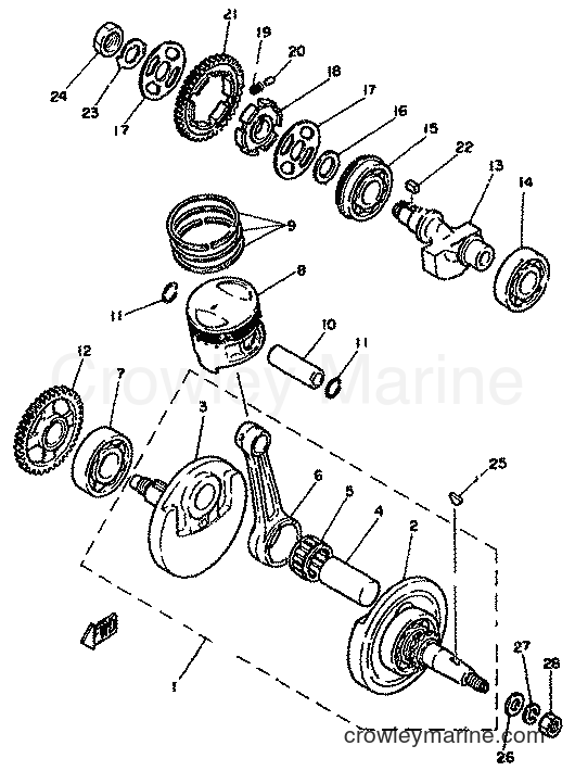 1981 Dirt Bike XT250 - XT250 (5G4) [999] - CRANKSHAFT & PISTON
