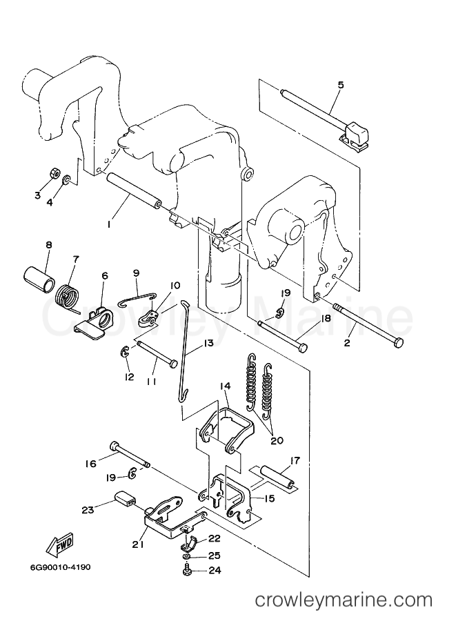 Yamaha Motors F9.9ELR (6G96) [100] - BRACKET 2