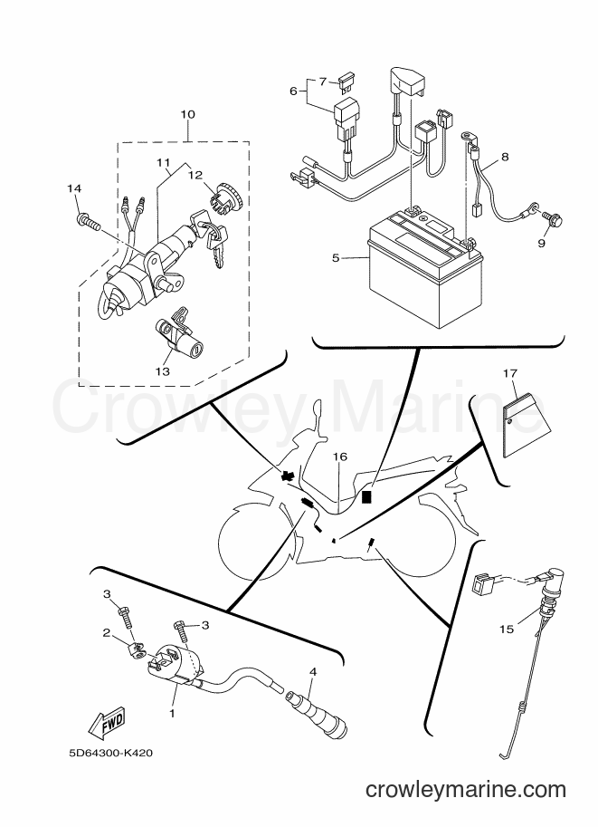 Yamaha Motors T135FI (5D66) [010] - ELECTRICAL 1