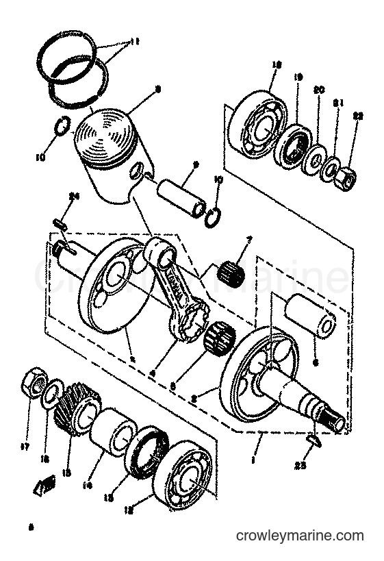1978 Scooter LB80 - LB80 (1F5) [999] - CRANKSHAFT & PISTON