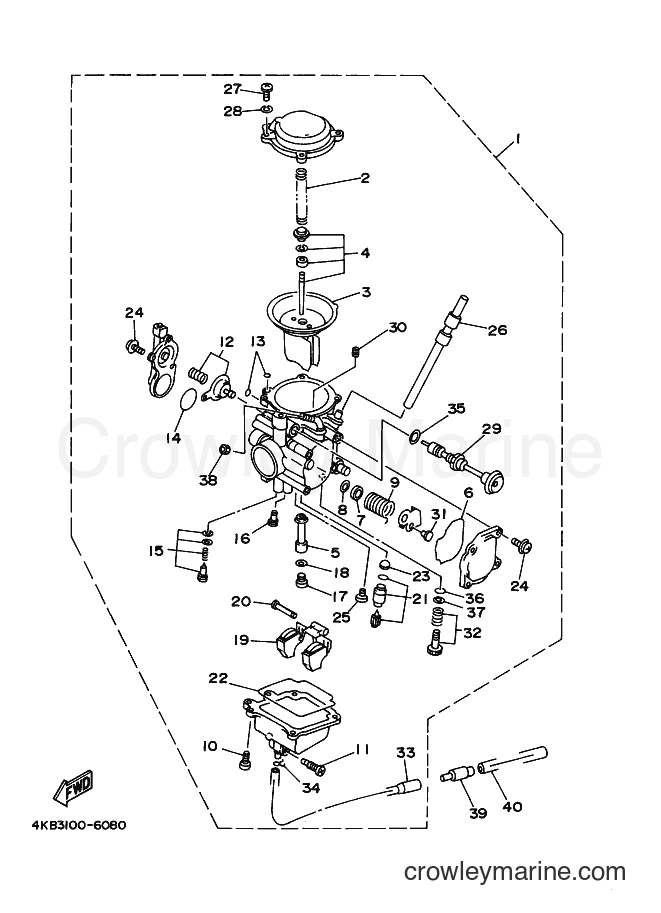 1997 ATV YFM350FW-X - YFM350FW-X (4KB6) [020] - CARBURETOR