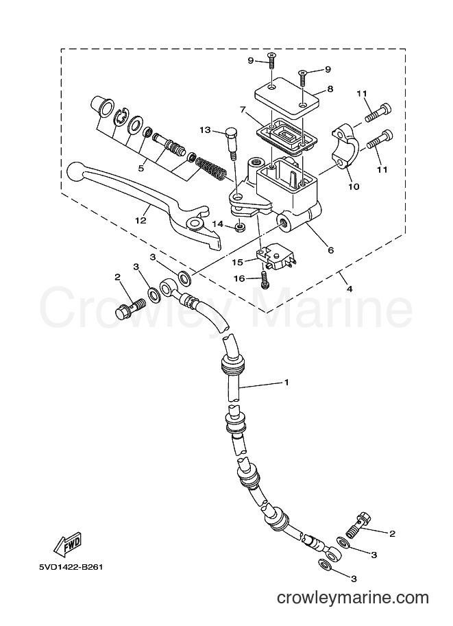 Yamaha Motors AT115 (5VD1) [010] - FRONT MASTER CYLINDER